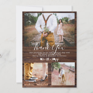 Rustic Typewriter Font Thank You PHOTO Collage