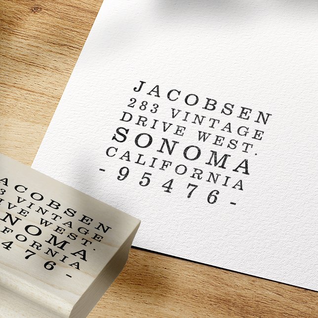Rustic Typography Return Address Stamp (Creator Uploaded)
