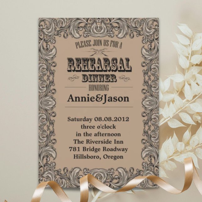 rustic typography western country wedding invitation (rustic typography western country wedding invitation)