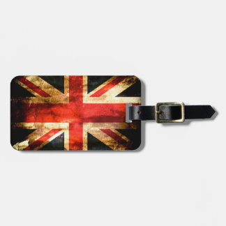 Rustic Union Jack Great Britain Flag Luggage Tag