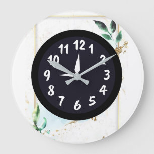 Rustic Unique White Teal Acrylic Wall Clock