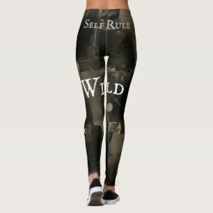 Rustic Urban Wild Black Grey Fashion  Leggings