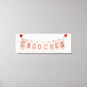 Rustic Valentine Banner III Canvas Print