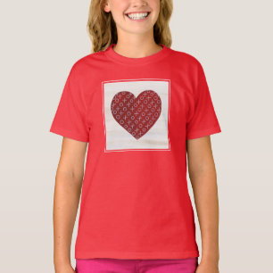 Rustic Valentine Hugs & Kisses Heart T-Shirt