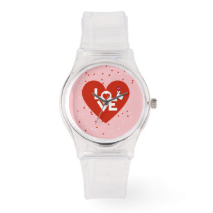 Rustic Valentine's  Day Love Classic  Women  Watch
