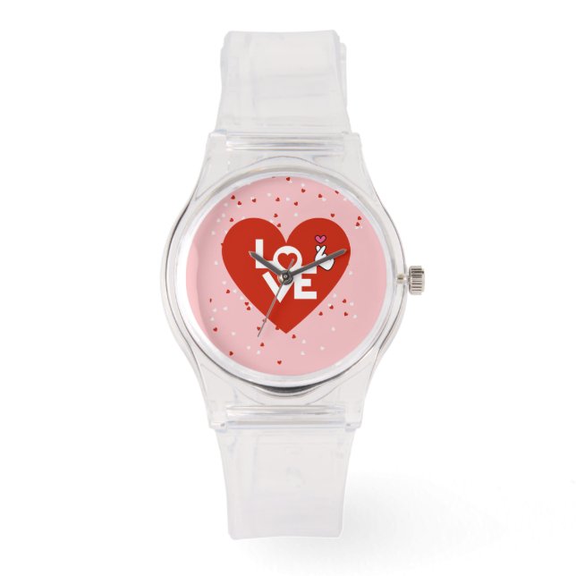 Rustic Valentine's  Day Love Classic  Women  Watch (Front)