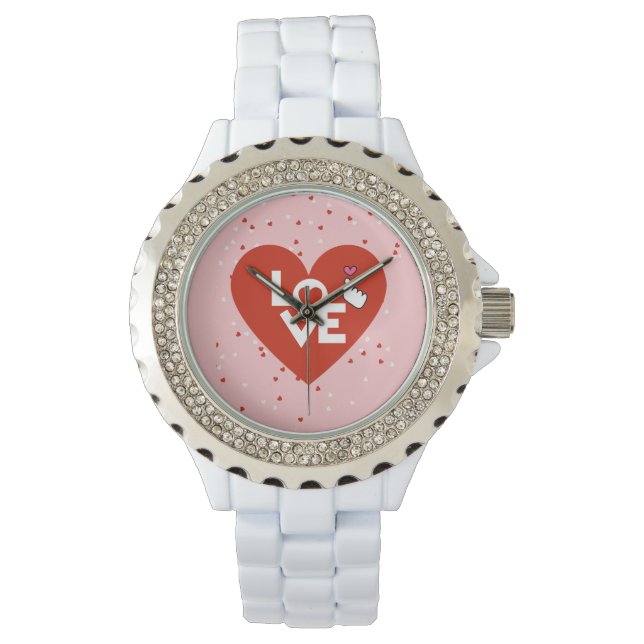 Rustic Valentine's  Day Love Classic  Women  Watch (Front)