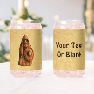 Rustic Viking Can Glass
