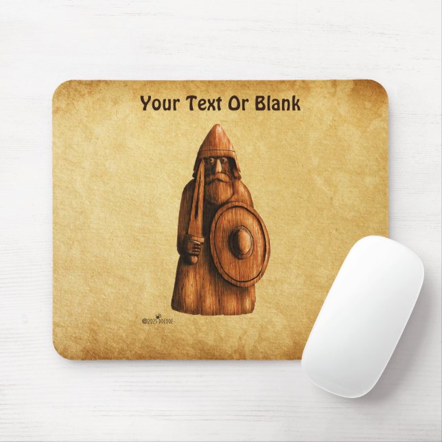 Rustic Viking Mouse Mat (With Mouse)