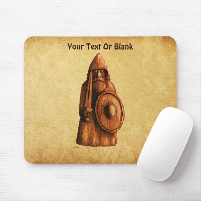 Rustic Viking Mouse Mat (With Mouse)