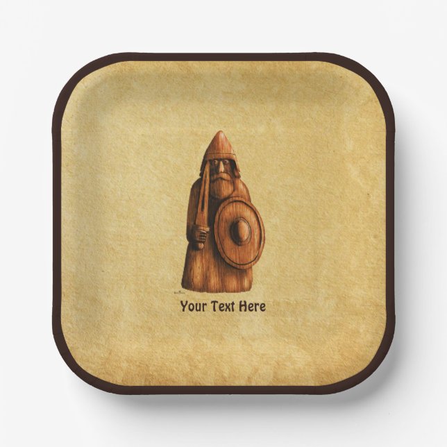 Rustic Viking Paper Plate (Front)