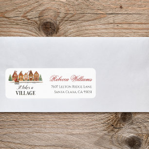 Rustic Village Houses Winter Baby Shower Address