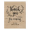 Rustic Vines Wedding Thank you Take favour sign