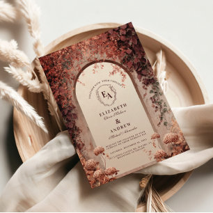 Rustic Vineyard Archway Wedding Invitation