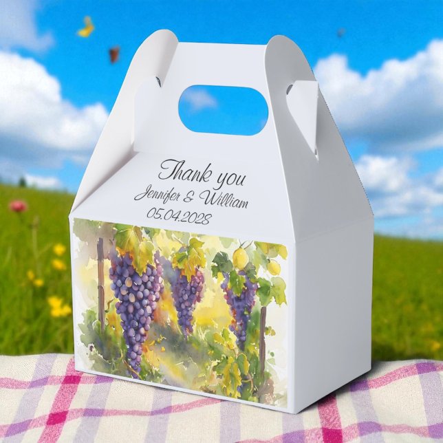 Rustic Vineyard Grapes Lemons Italy Wedding   Favour Box (Creator Uploaded)