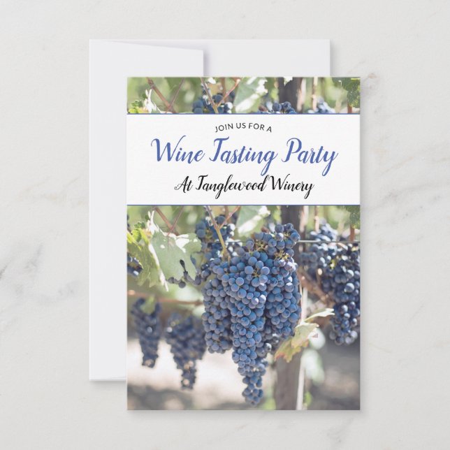 Rustic Vineyard Wine Tasting Party Invitation (Front)