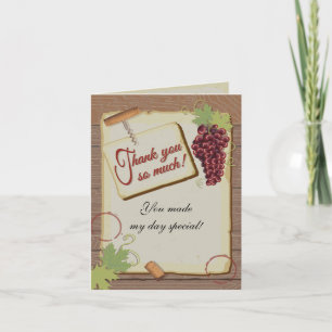 Rustic Vineyard Winery Thank you note cards