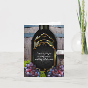 Rustic Vineyard Winery Wedding Thank You