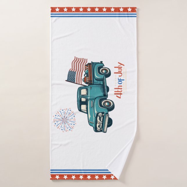 Rustic/vintage 4th of July  Bath Towel (Bath Towel)