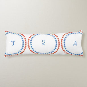 Rustic/vintage 4th of July  Body Cushion