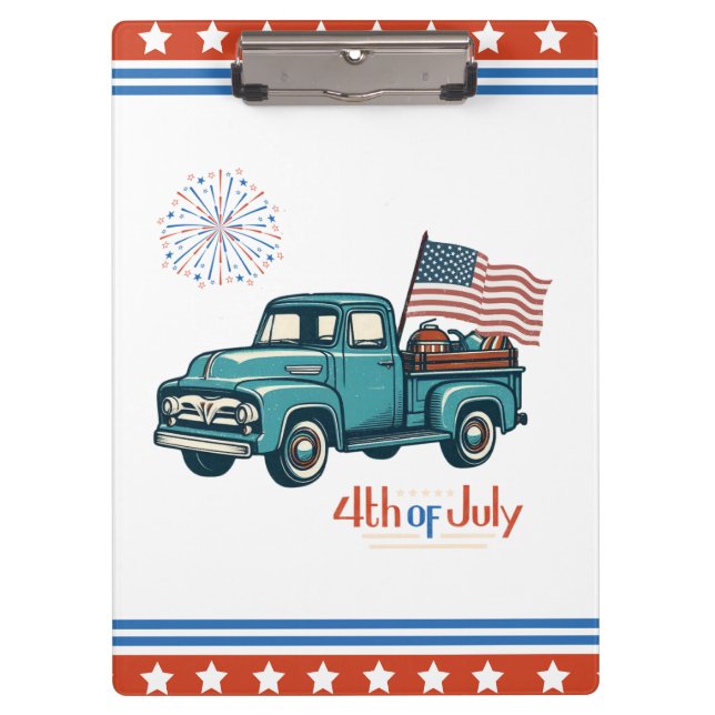 Rustic/vintage 4th of July  Clipboard (Front)