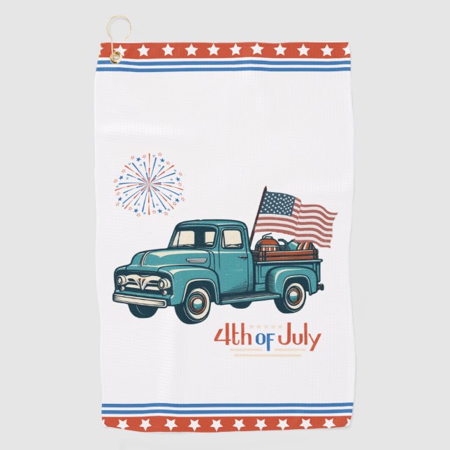 Rustic/vintage 4th of July  Golf Towel (Front)