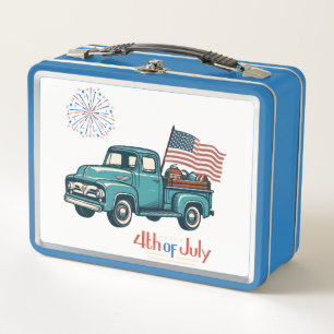 Rustic/vintage 4th of July  Metal Lunch Box