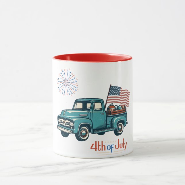 Rustic/vintage 4th of July  Mug (Center)