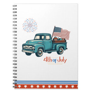 Rustic/vintage 4th of July Notebook