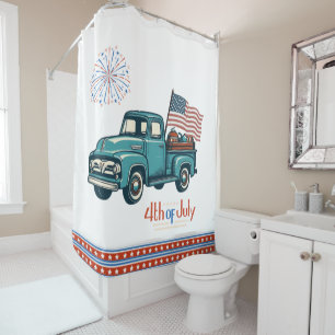 Rustic/vintage 4th of July  Shower Curtain