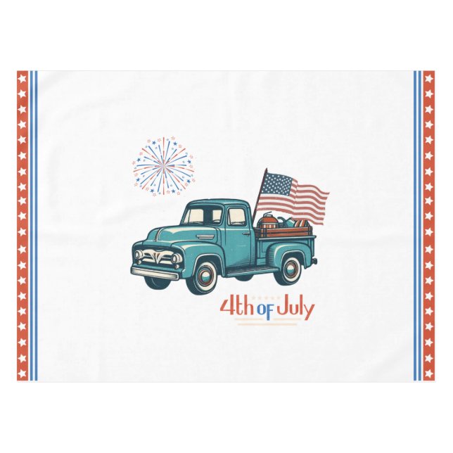 Rustic/vintage 4th of July  Tablecloth (Front (Horizontal))