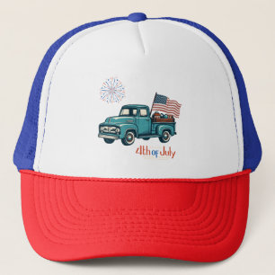 Rustic/vintage 4th of July Trucker Hat