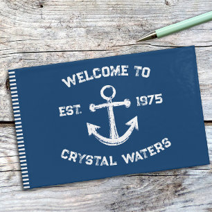 Rustic Vintage Anchor Original Design  Guest Book