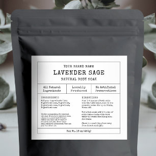 Rustic Vintage Apothecary Bath & Body Label