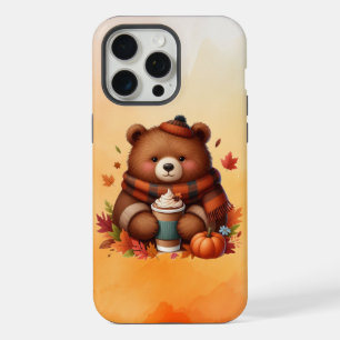 Rustic/vintage autumn bear iPhone 15 pro max case