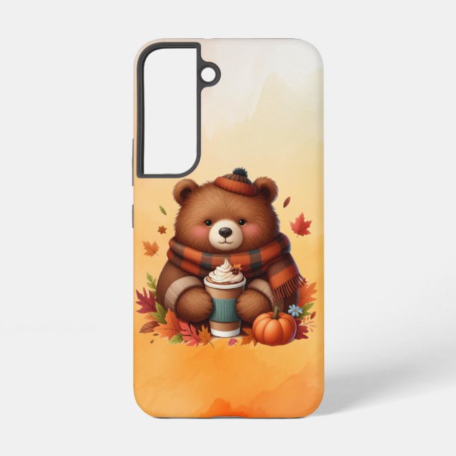 Rustic/vintage autumn bear samsung galaxy s22 case (Back)