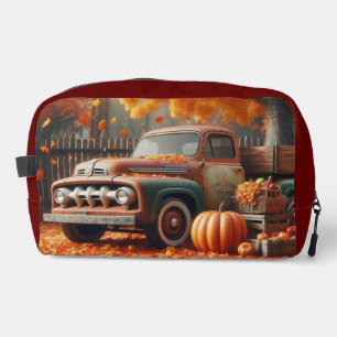 Rustic/vintage autumn farm truck dopp kit
