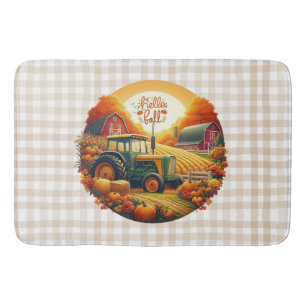 Rustic/vintage autumn on the farm bath mat