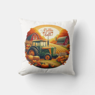 Rustic/vintage autumn on the farm cushion