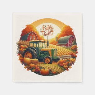 Rustic/vintage autumn on the farm napkin