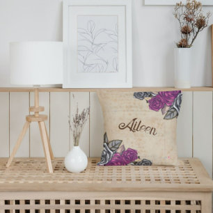 Rustic Vintage Bridesmaid Favour Round Cushion