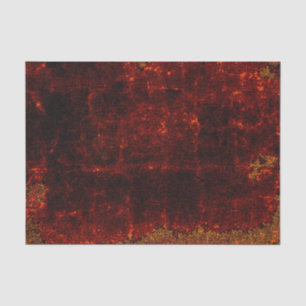 Rustic Vintage Bright Orange Brown Grunge Texture Tissue Paper