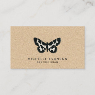 Rustic Vintage Butterfly Logo Business Card