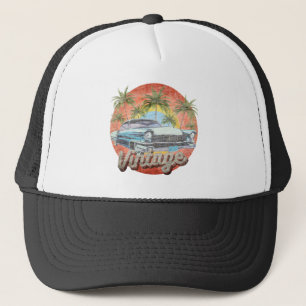 Rustic Vintage Car Summer Vacation Trucker Hat