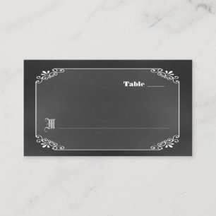 Rustic Vintage Chalk Board Wedding Escort Card