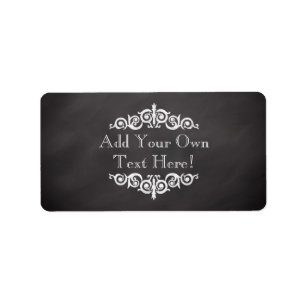 Rustic Vintage Chalkboard Custom Personalised Label