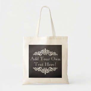 Rustic Vintage Chalkboard Custom Personalised Tote Bag
