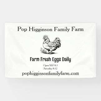 Rustic Vintage Chicken Farm Banner