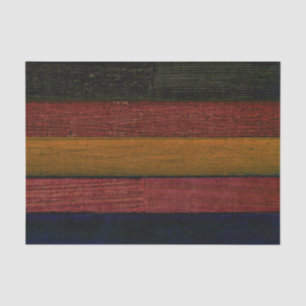 Rustic Vintage Country Black Red Yellow Wood Tissue Paper