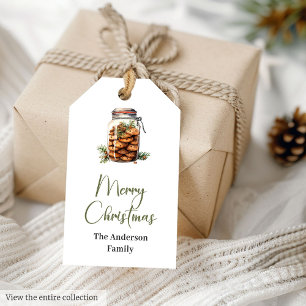 Rustic Vintage Cozy Neutral Minimal Watercolor  Gift Tags